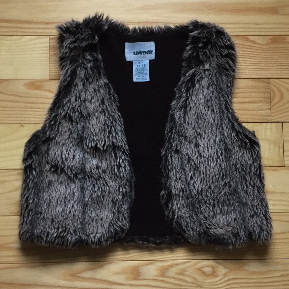 Black Furry Vest